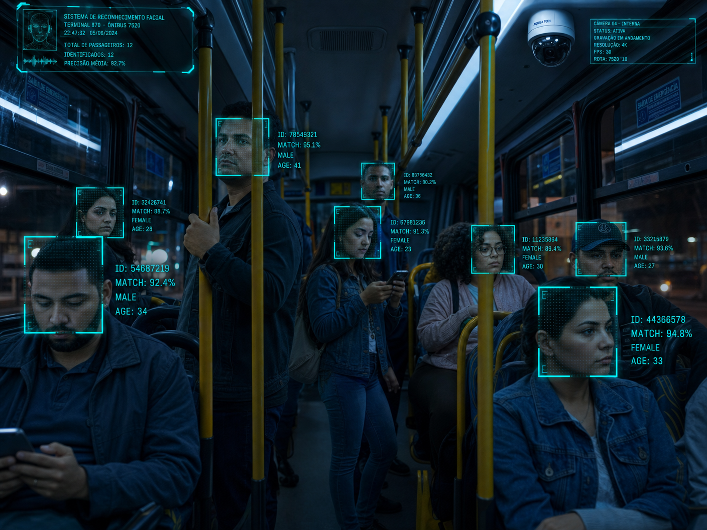 Ônibus Seguro com tecnologia de reconhecimento facial e leitura de placas
